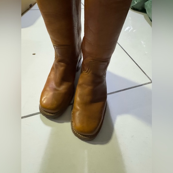 Frye Vintage Campus Leather Boots Women’s 1970 Black Label Handmade Made in USA - Picture 4 of 14